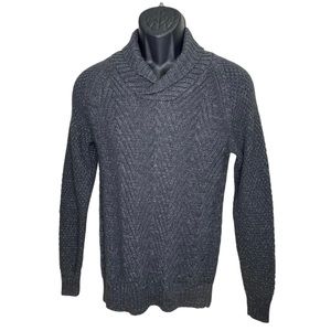 CAT&JACK Youth L 12/14 Gray Cable Knit Sweater Cowl Neck